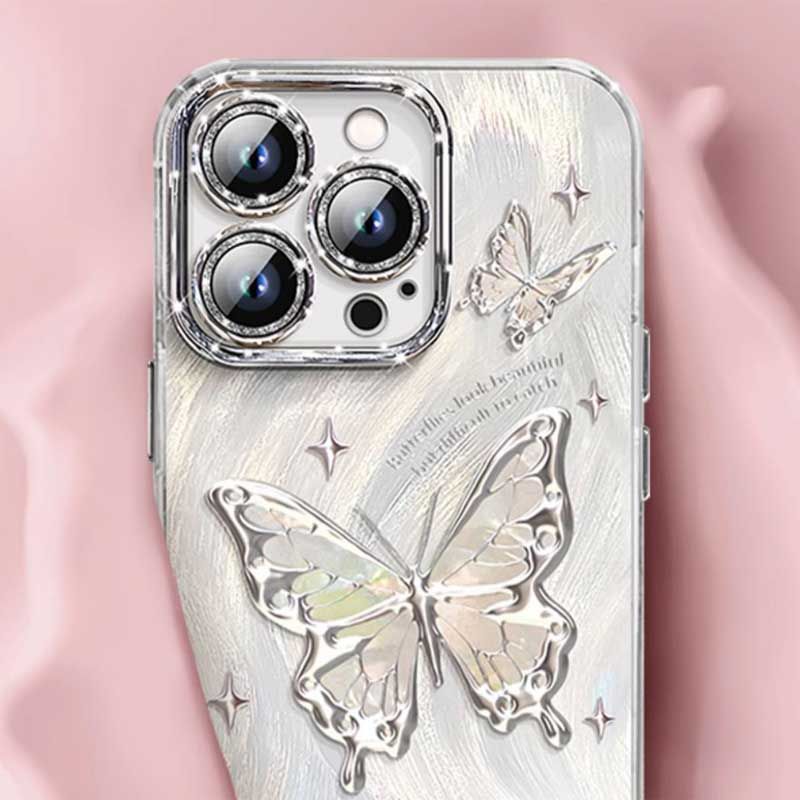 Coques Souple en Silicone iPhone Série pour Femme à Motif Papillon