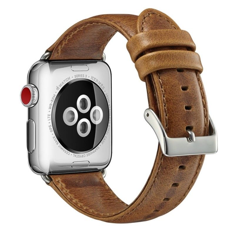 Bracelet Apple Watch 40/38 Mm Véritable Cuir Style Vintage