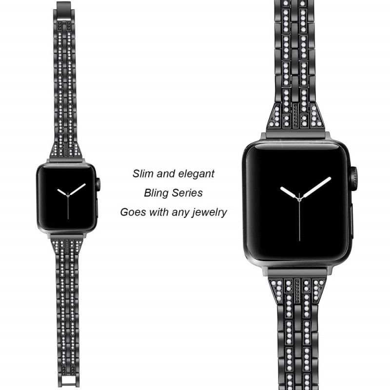 Bracelet Apple Watch 44/42 Mm Stainless Et Strass