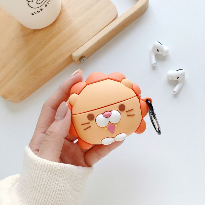 Coque Airpods Pro Lion Avec Mousqueton