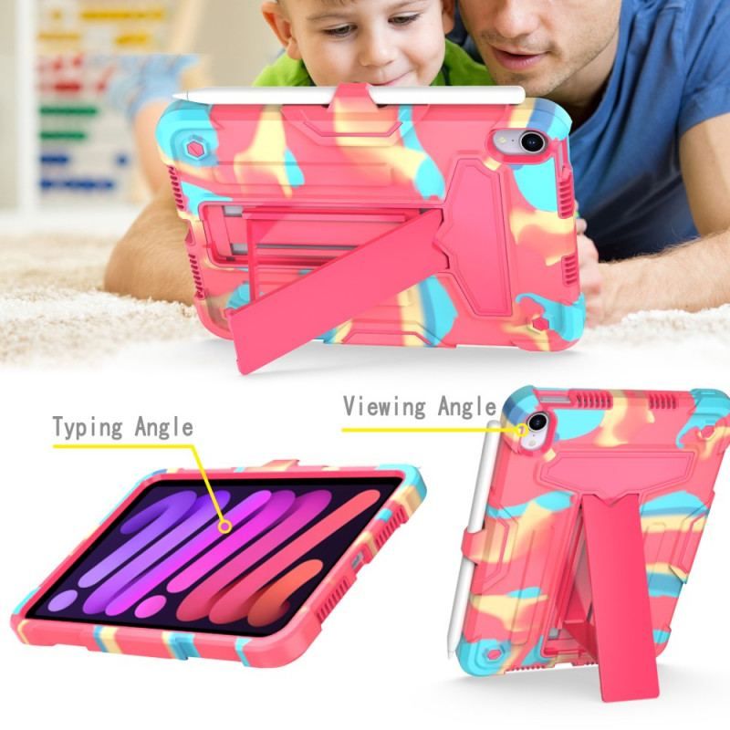 Coque iPad Mini 6 (2021) Résistante Support Amovible Camouflage