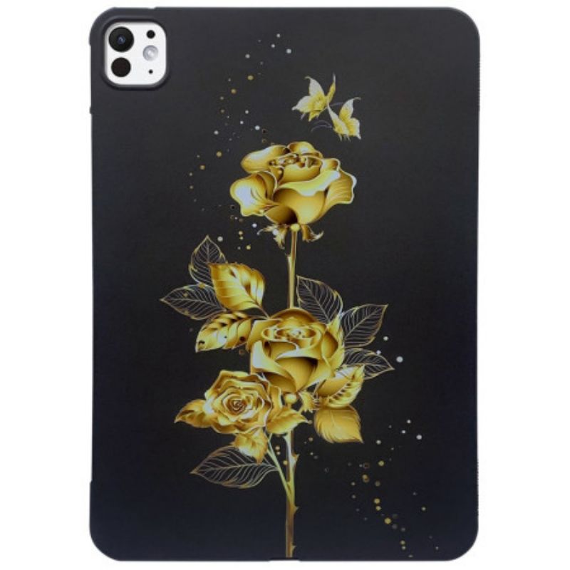 Coque iPad Pro 13 (2024) Roses Dorées