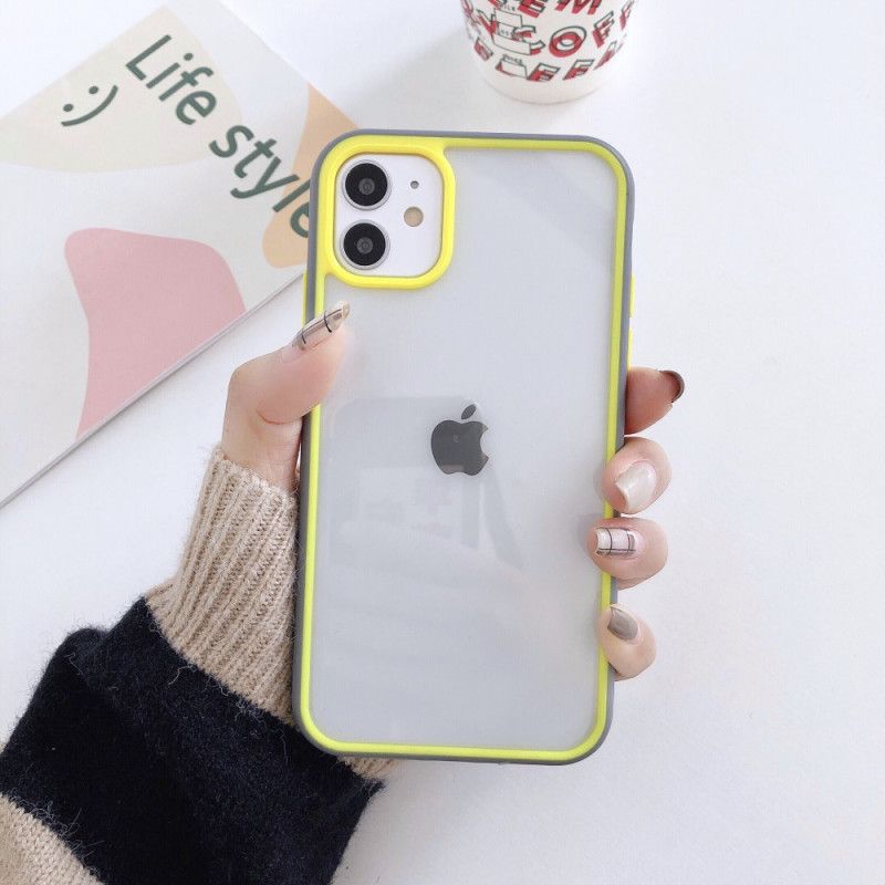 Coque iPhone 11 Contours Bicolores