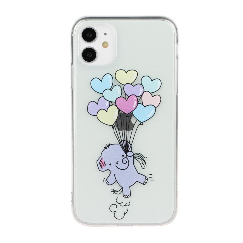 Coque iPhone 11 Éléphant Ballons