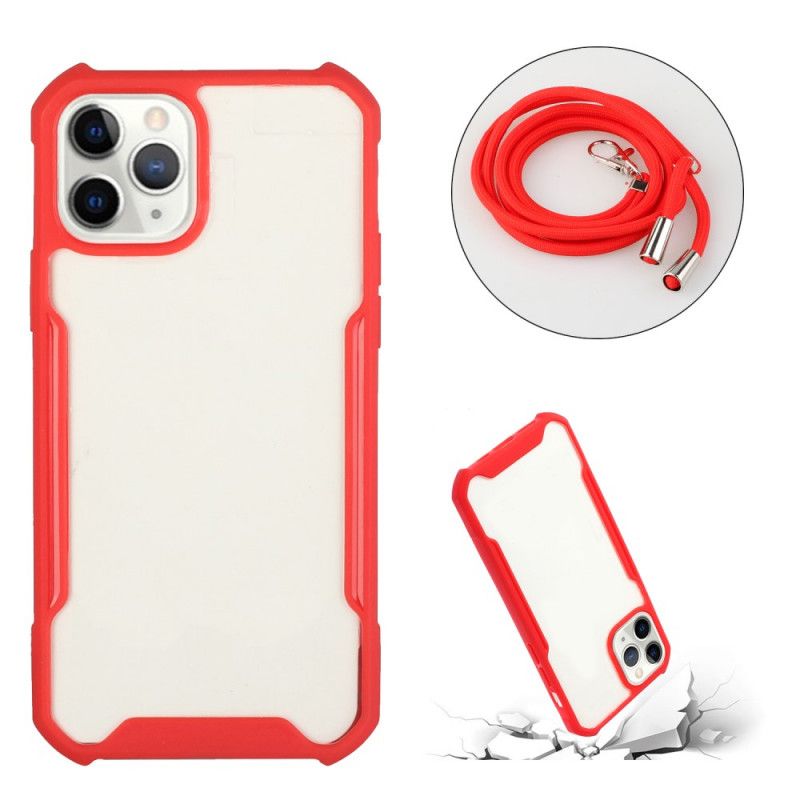 Coque iPhone 11 Hybride Avec Cordon Coloré