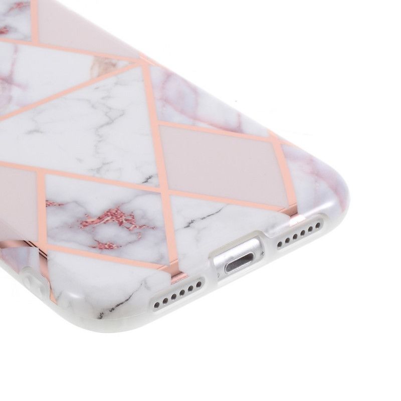 Coque iPhone 11 Marbre Géométrie Colorée