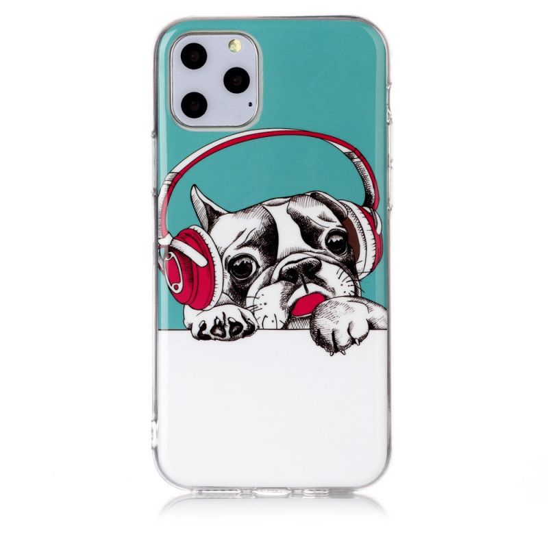 Coque iPhone 11 Pro Chien Fluorescente