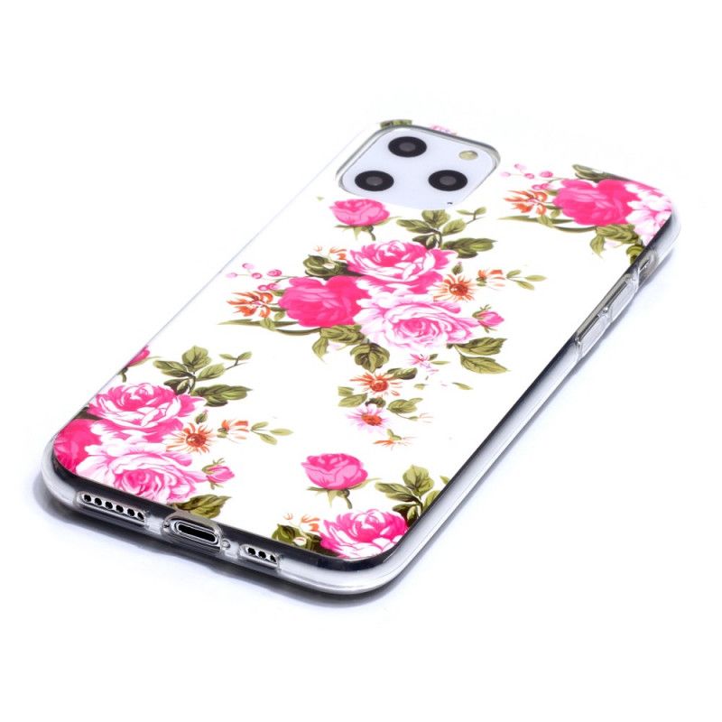 Coque iPhone 11 Pro Fleurs Liberty Fluorescente