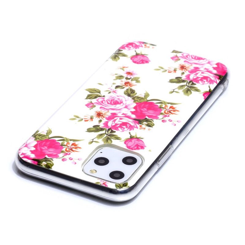 Coque iPhone 11 Pro Fleurs Liberty Fluorescente