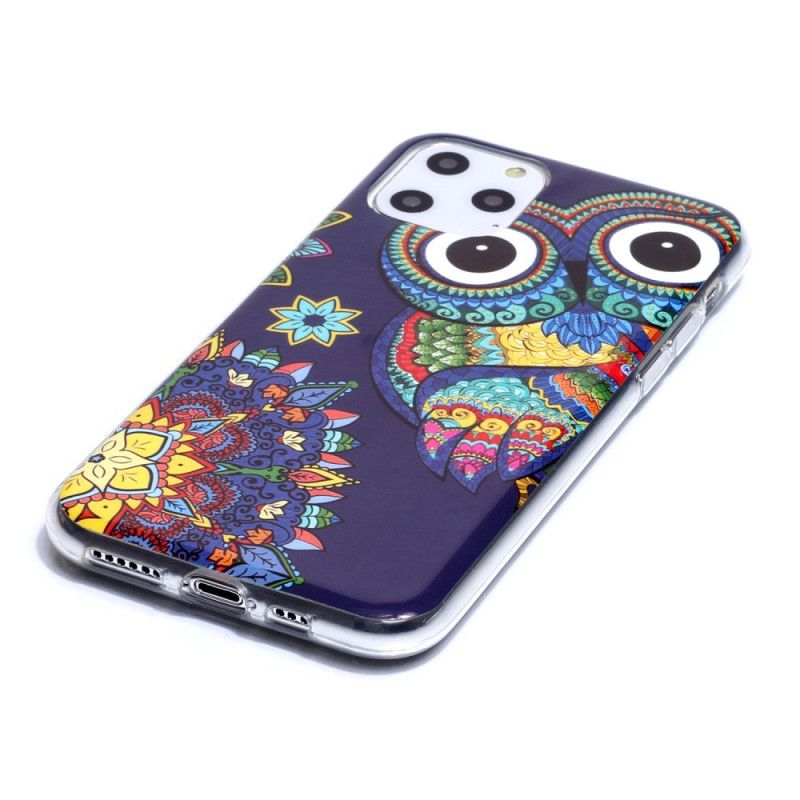 Coque iPhone 11 Pro Hibou Unique Fluorescente