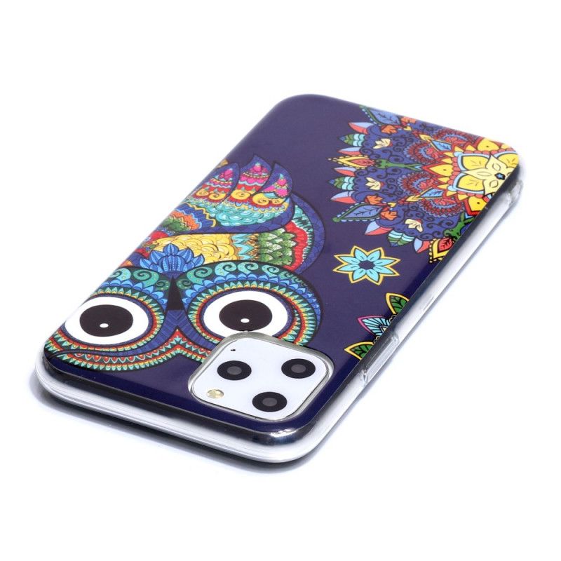 Coque iPhone 11 Pro Hibou Unique Fluorescente