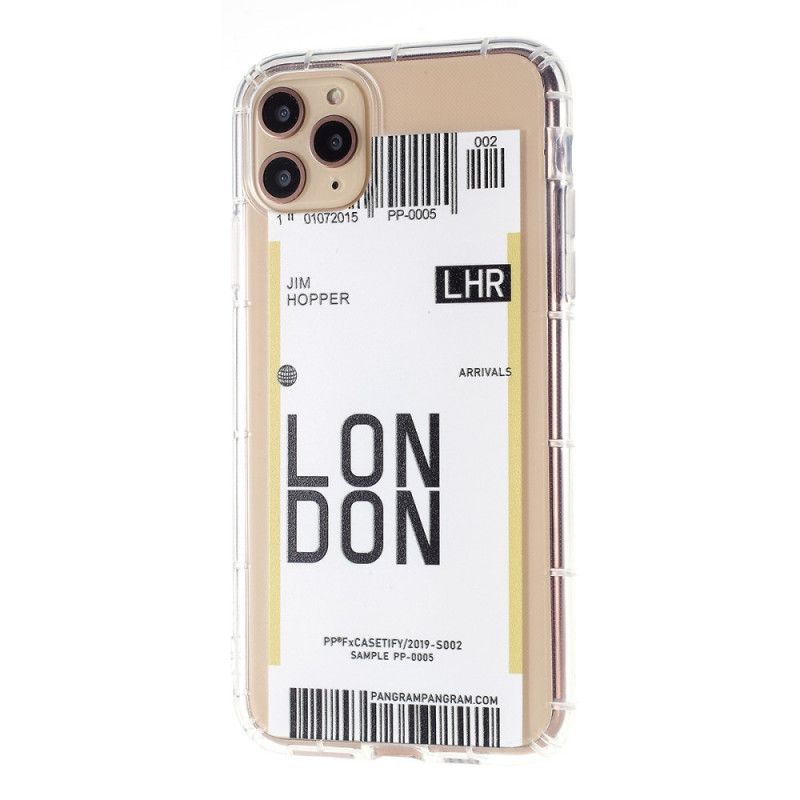 Coque iPhone 11 Pro Max Boarding Pass To London