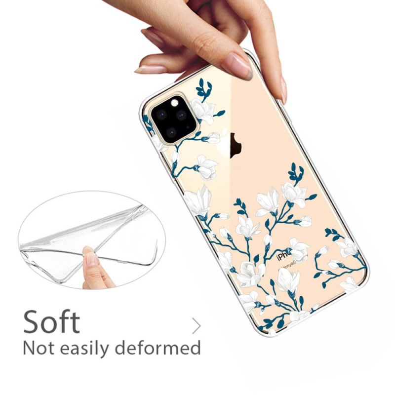 Coque iPhone 11 Pro Max Fleurs Blanches