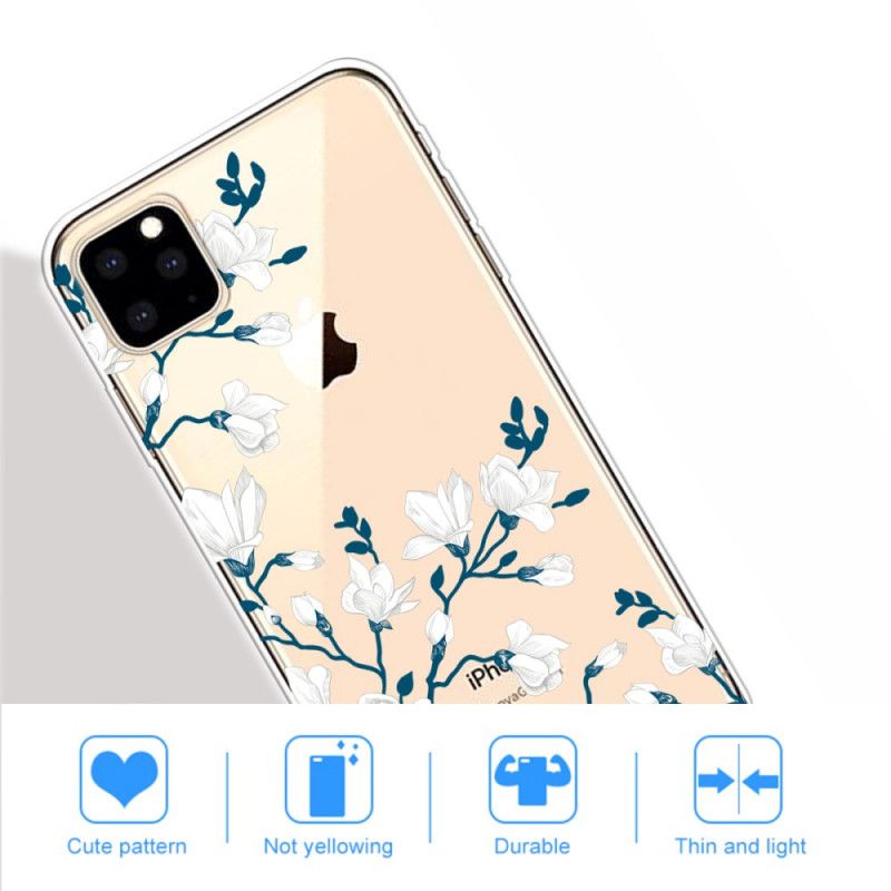 Coque iPhone 11 Pro Max Fleurs Blanches