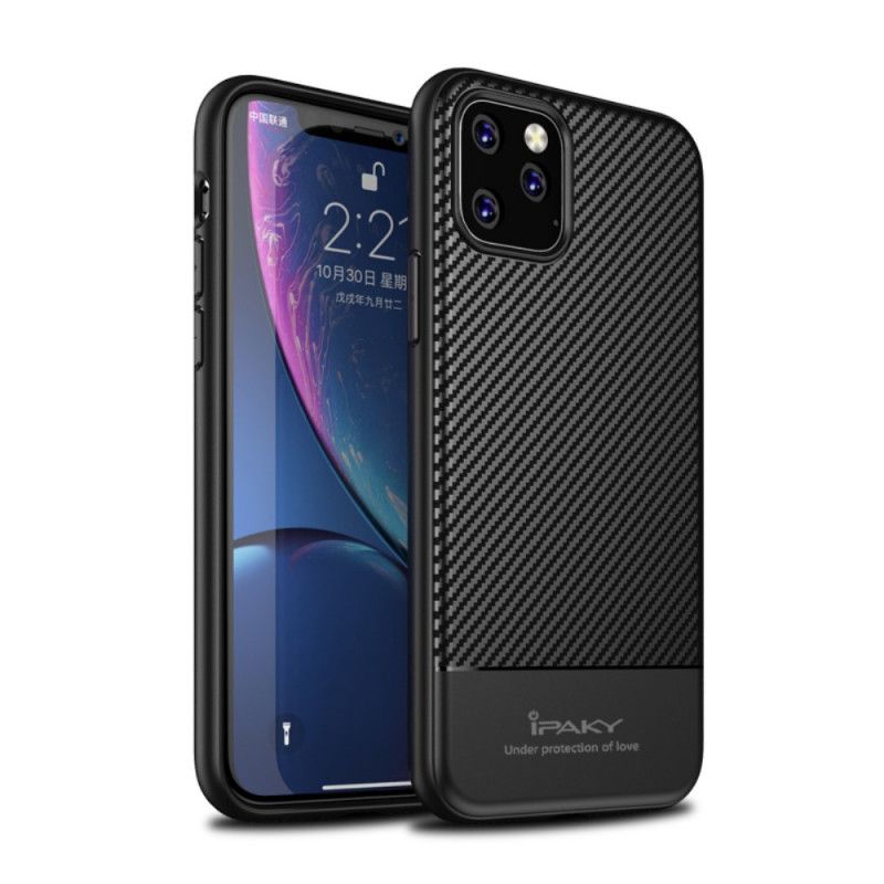 Coque iPhone 11 Pro Max Ipaky Fibre Carbone