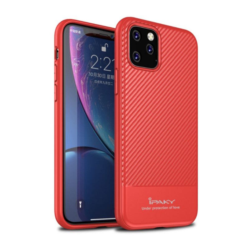 Coque iPhone 11 Pro Max Ipaky Fibre Carbone