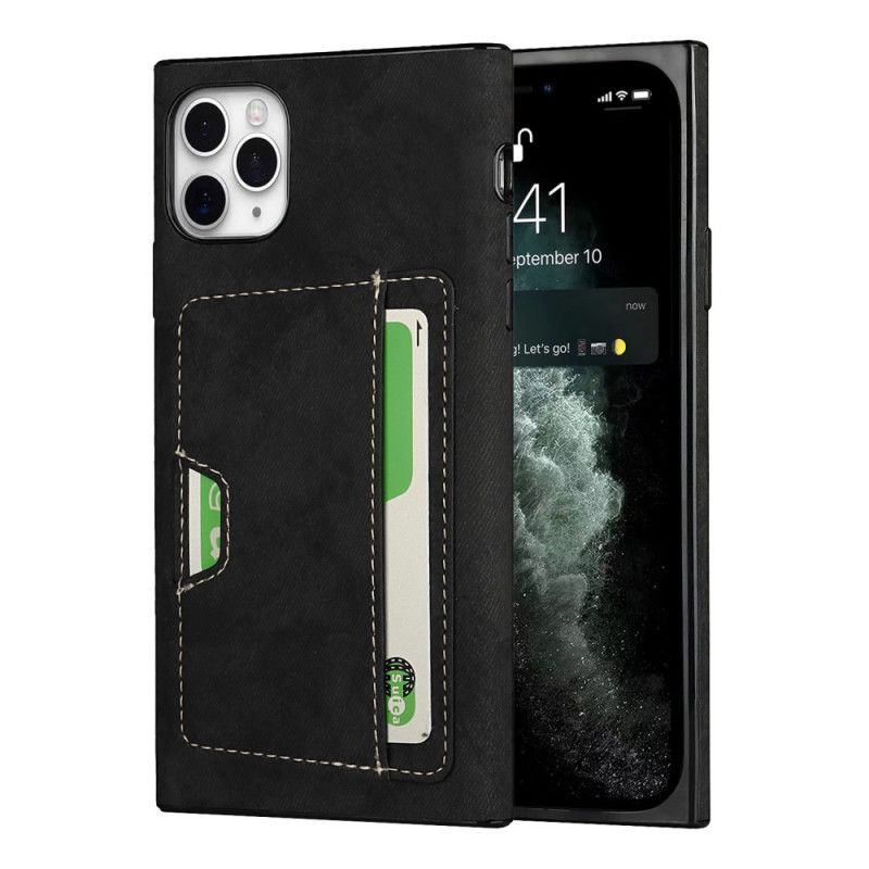 Coque iPhone 11 Pro Max Silicone Et Velours Porte-carte