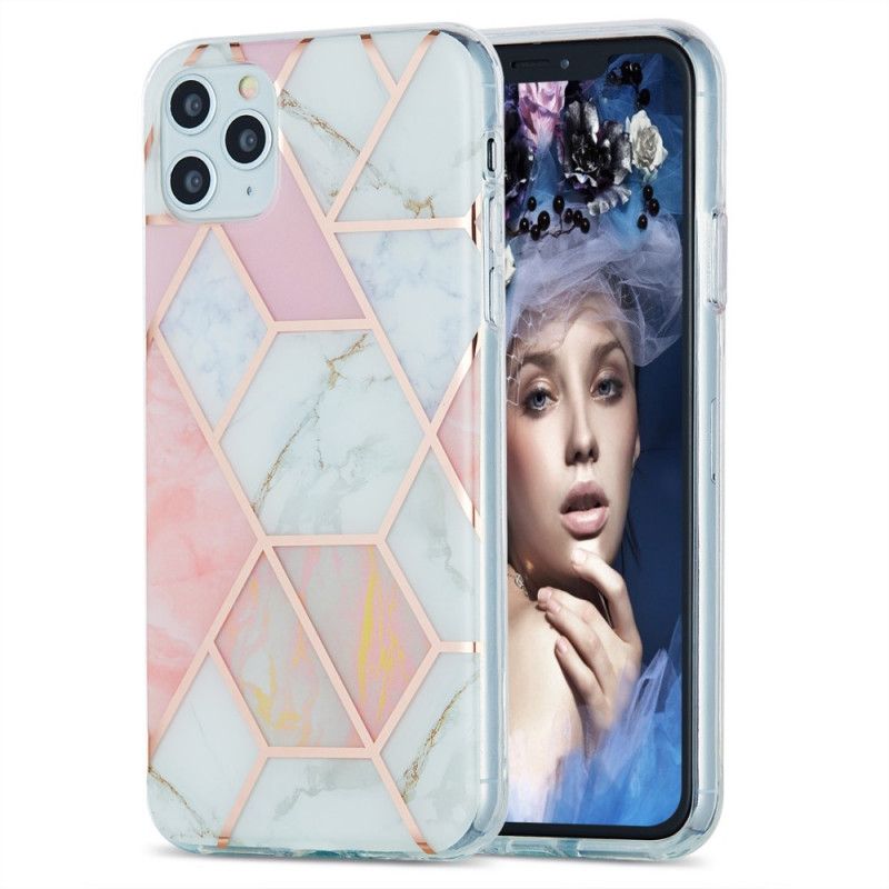 Coque iPhone 11 Pro Max Silicone Marbre Géométrie