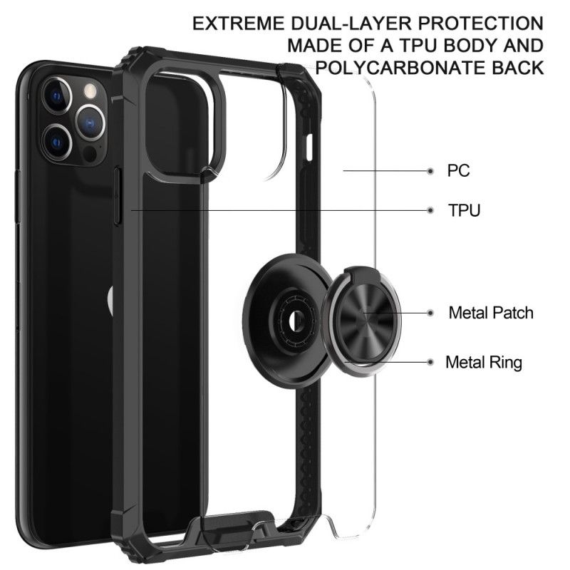 Coque iPhone 11 Pro Max Transparente Avec Anneau-support