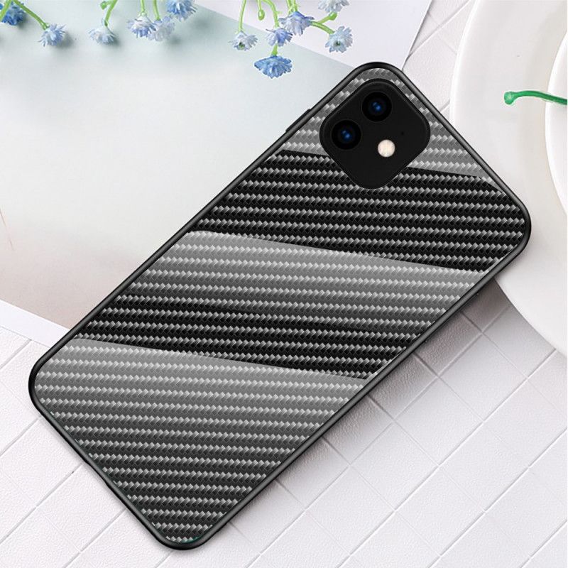 Coque iPhone 11 Pro Max Verre Trempé Fibre Carbone