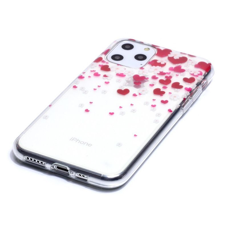 Coque iPhone 11 Pro Pluie De Coeurs