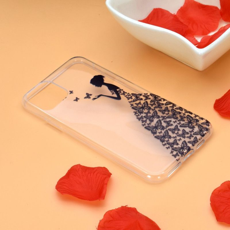 Coque iPhone 11 Pro Transparente Robe Papillons