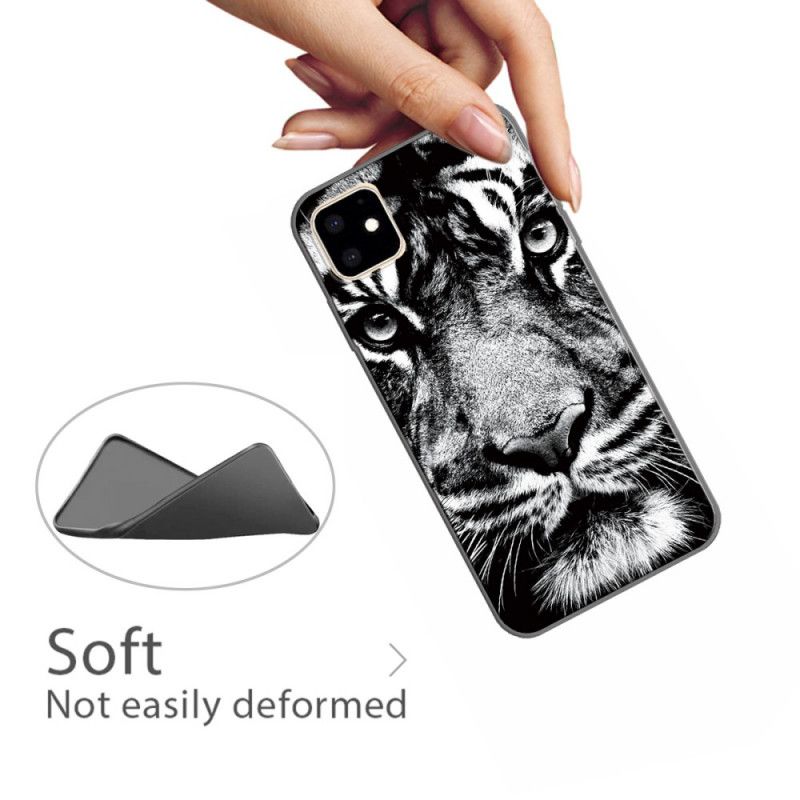 Coque iPhone 11 Tigre Noir Et Blanc