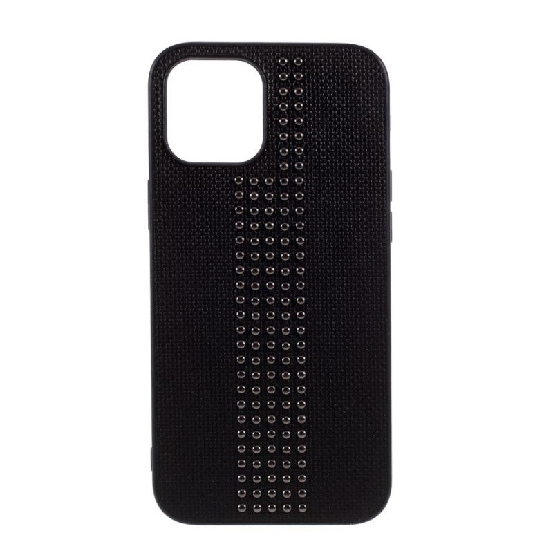 Coque iPhone 12 Mini Simili Cuir Et Rivets