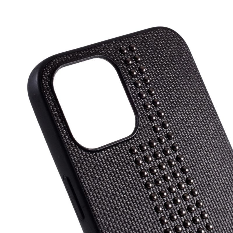 Coque iPhone 12 Mini Simili Cuir Et Rivets