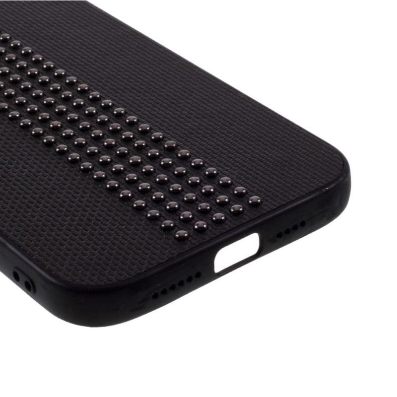 Coque iPhone 12 Mini Simili Cuir Et Rivets