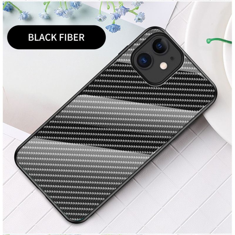 Coque iPhone 12 Mini Verre Trempé Fibre Carbone