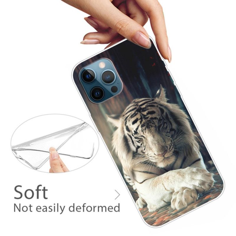 Coque iPhone 12 / 12 Pro Flexible Tigre