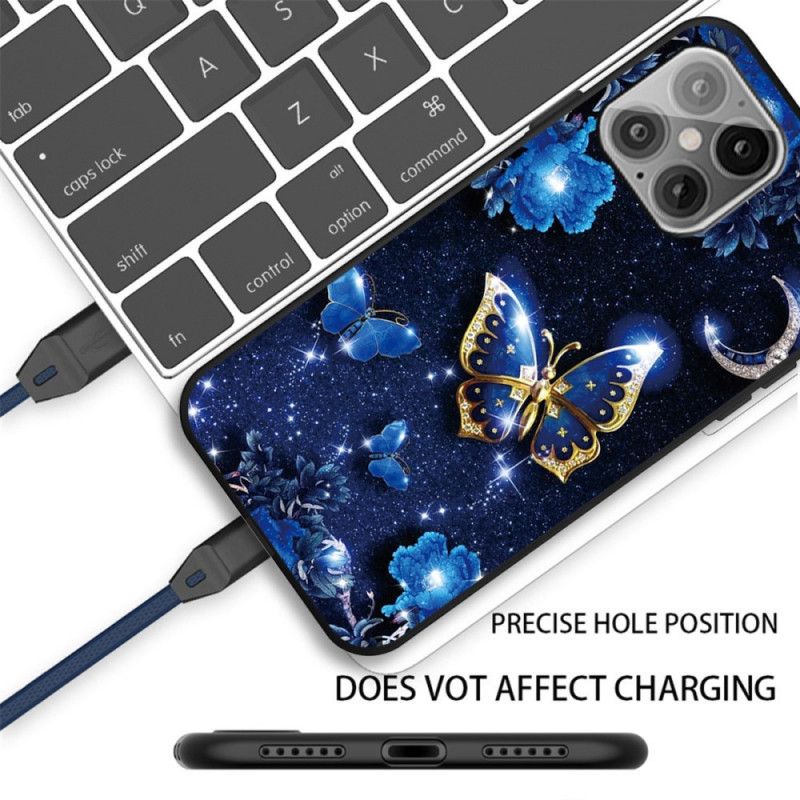 Coque iPhone 12 Pro Max Papillon La Nuit De Lune