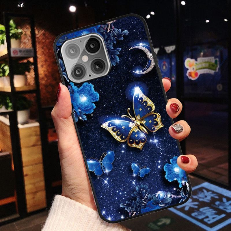 Coque iPhone 12 Pro Max Papillon La Nuit De Lune