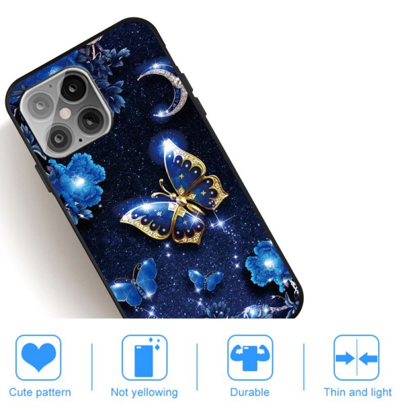 Coque iPhone 12 Pro Max Papillon La Nuit De Lune