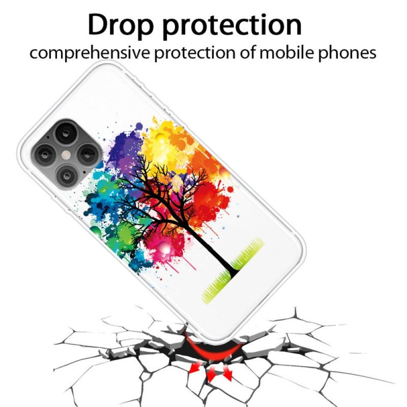 Coque iPhone 12 Pro Max Transparente Arbre Aquarelle