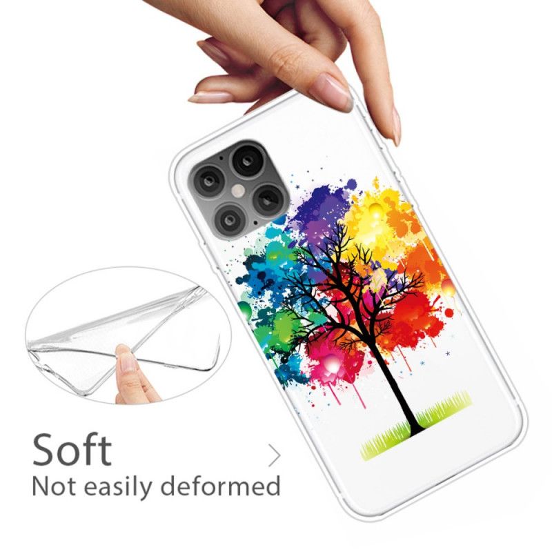 Coque iPhone 12 Pro Max Transparente Arbre Aquarelle