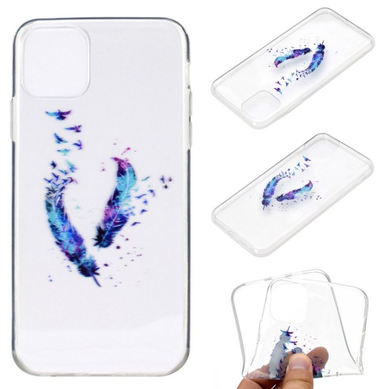 Coque iPhone 12 Pro Max Transparente Plumes