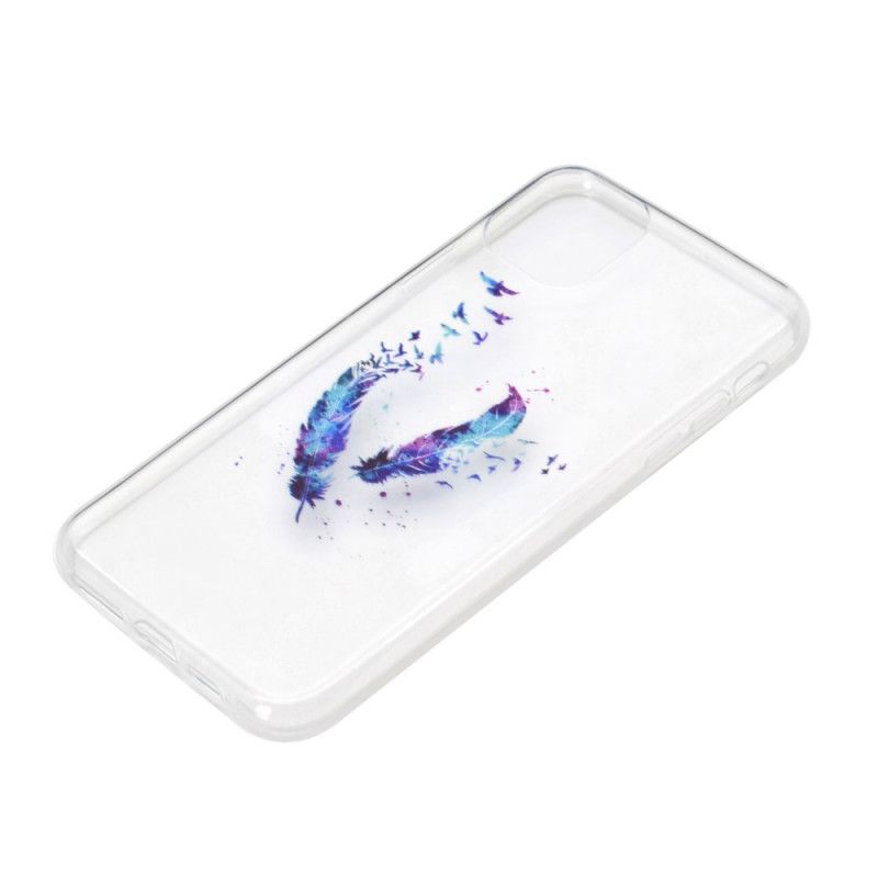 Coque iPhone 12 Pro Max Transparente Plumes