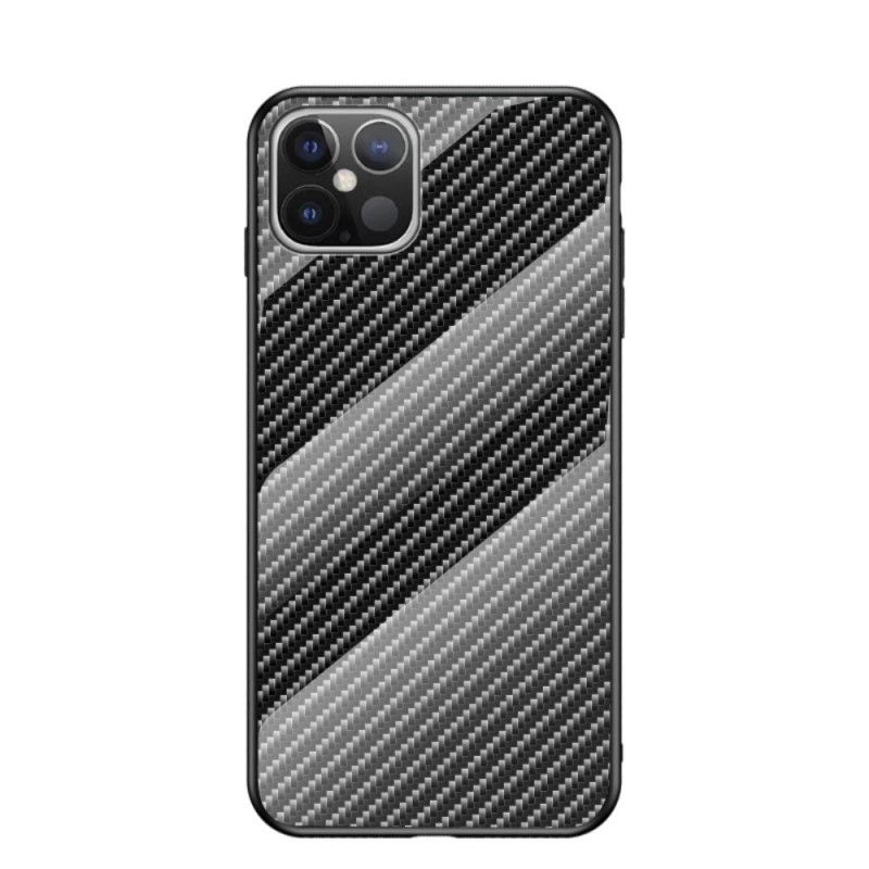 Coque iPhone 12 Pro Max Verre Trempé Fibre Carbone