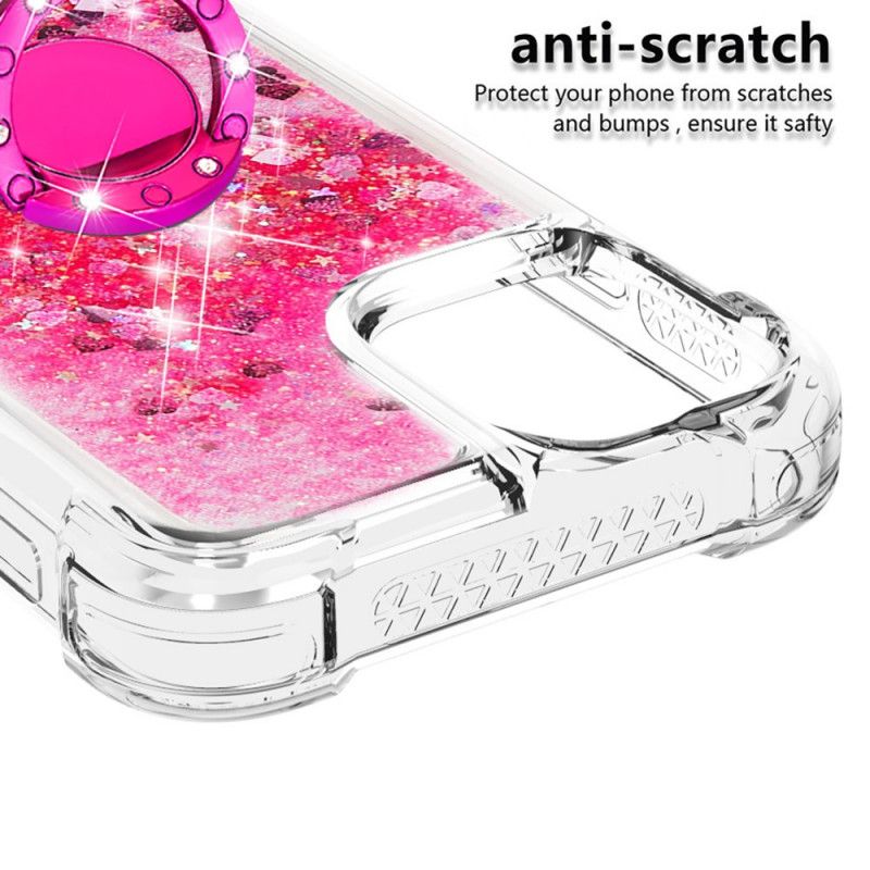 Coque iPhone 12 / 12 Pro Paillettes Avec Anneau-support