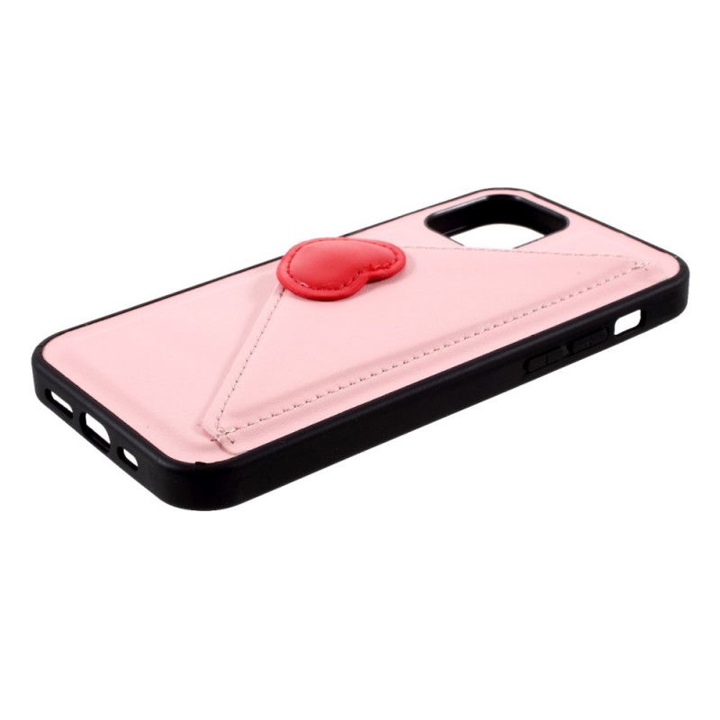 Coque iPhone 12 / 12 Pro Porte-carte Coeur