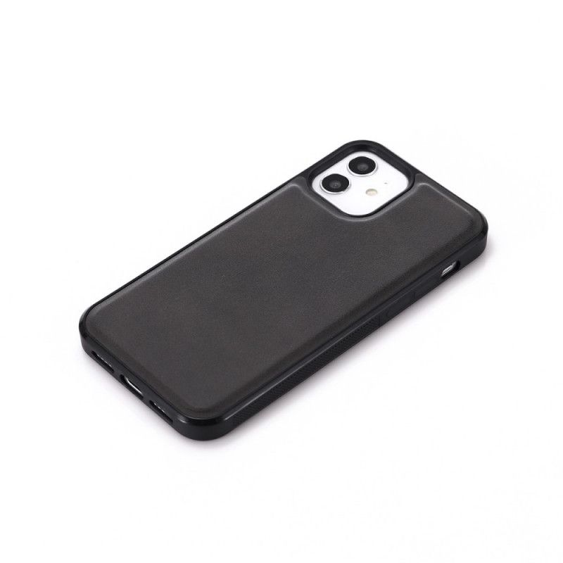 Coque iPhone 12 / 12 Pro Silicone Effet Cuir