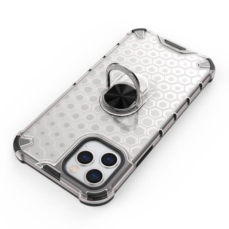 Coque iPhone 12 / 12 Pro Style Nid D'abeille Avec Anneau