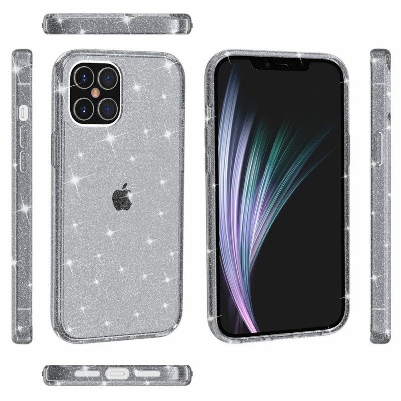 Coque iPhone 12 / 12 Pro Transparente Paillettes