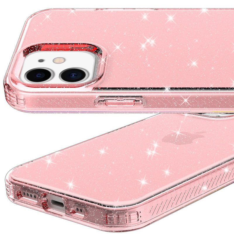 Coque iPhone 12 / 12 Pro Transparente Paillettes Renforcée