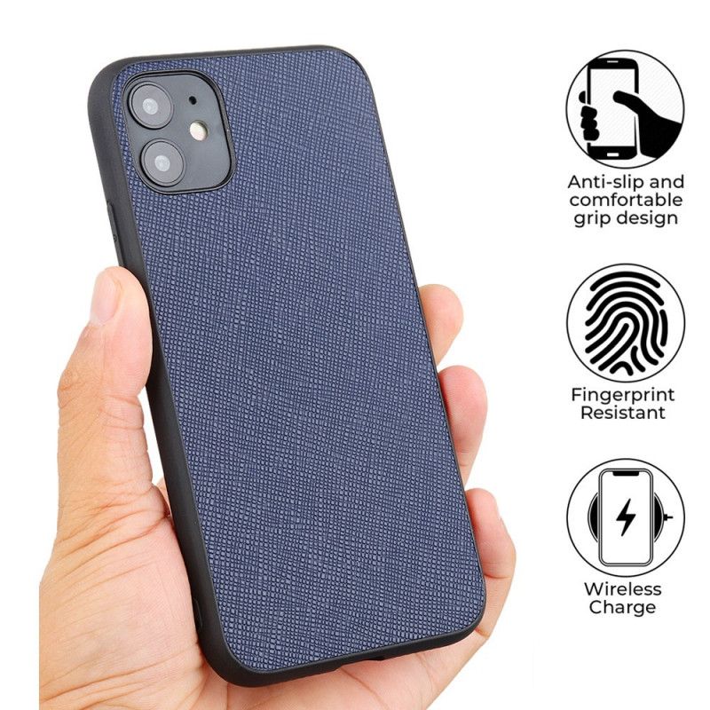 Coque iPhone 12 / 12 Pro Véritable Cuir Texturé