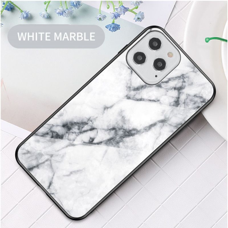 Coque iPhone 12 / 12 Pro Verre Trempé Marble Colors