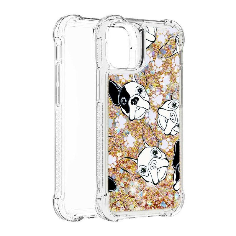 Coque iPhone 13 Mr Chien Paillettes