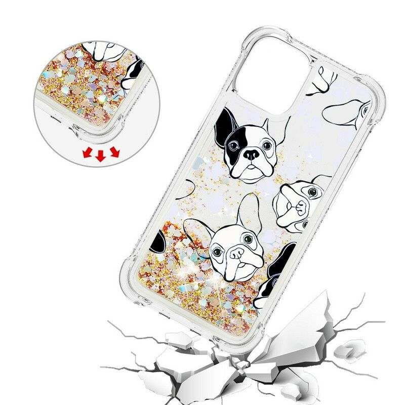 Coque iPhone 13 Mr Chien Paillettes